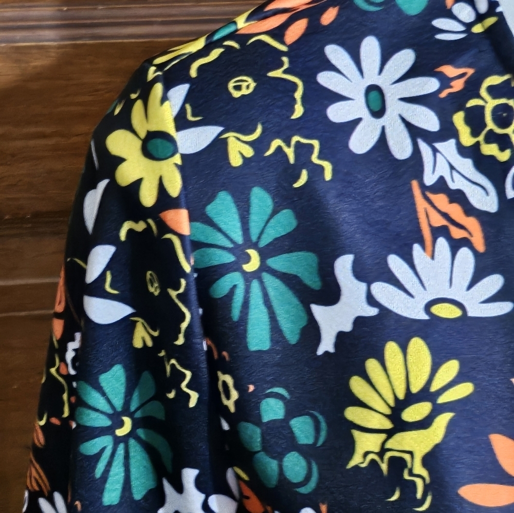 Emery Rose Floral Open jacket Navy Size L - Picture 7 of 10